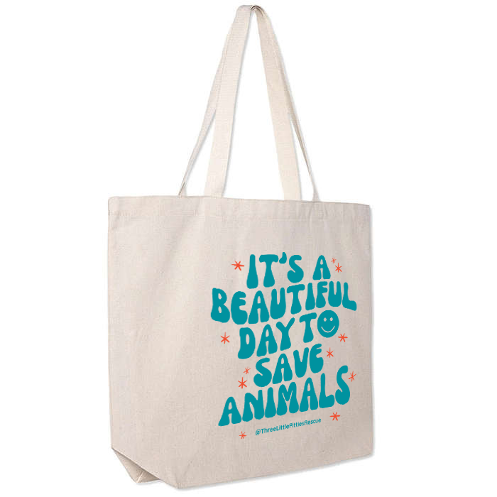 "It's a Beautiful Day" Canvas Tote