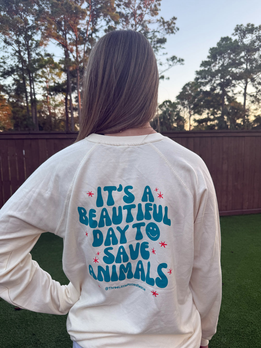 "It's a Beautiful Day" Unisex Lightweight Crewneck