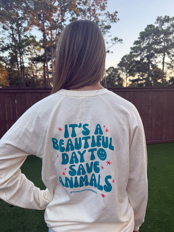 "It's a Beautiful Day" Unisex Lightweight Crewneck