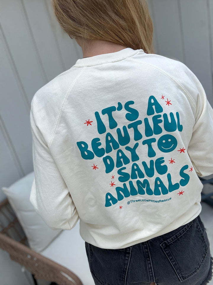"It's a Beautiful Day" Unisex Lightweight Crewneck