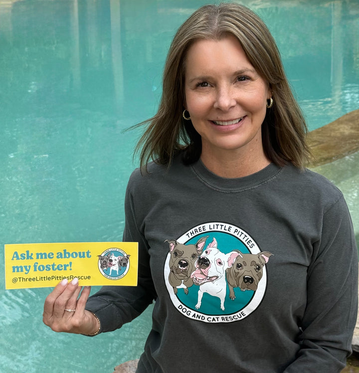 "Ask Me About My Foster" 9x3" Sticker